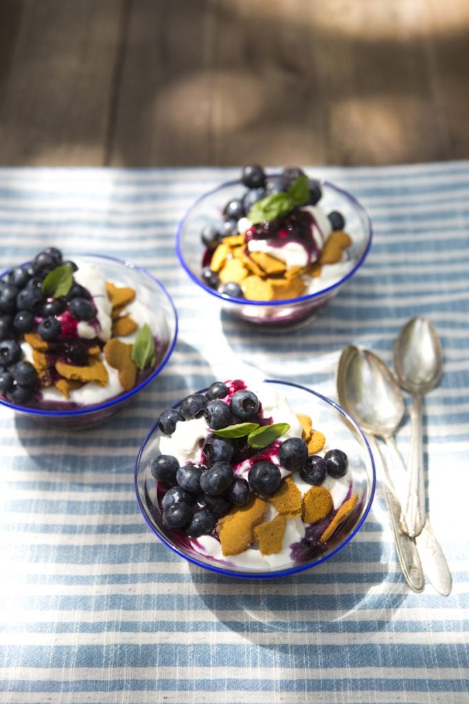 Blueberry Ginger and Coconut Cream Parfait