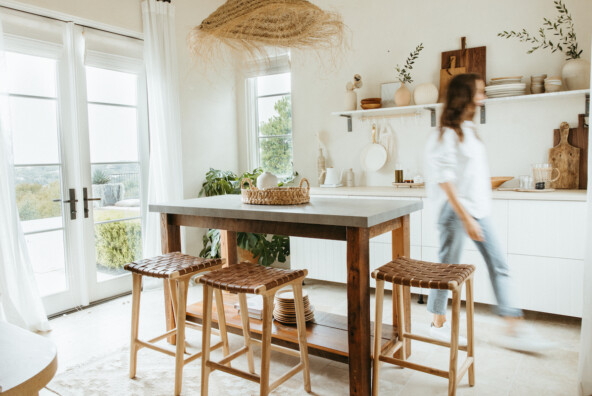 camille in her studio kitchen