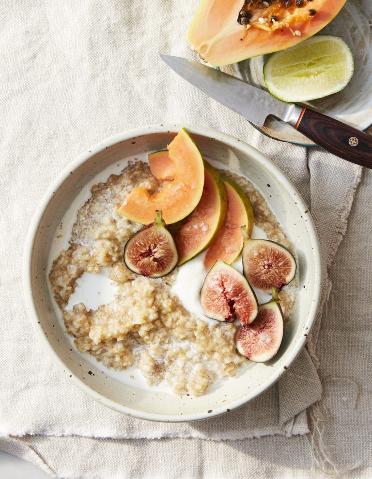 Gachas De Mijo Y Amaranto Con Higos Y Papaya