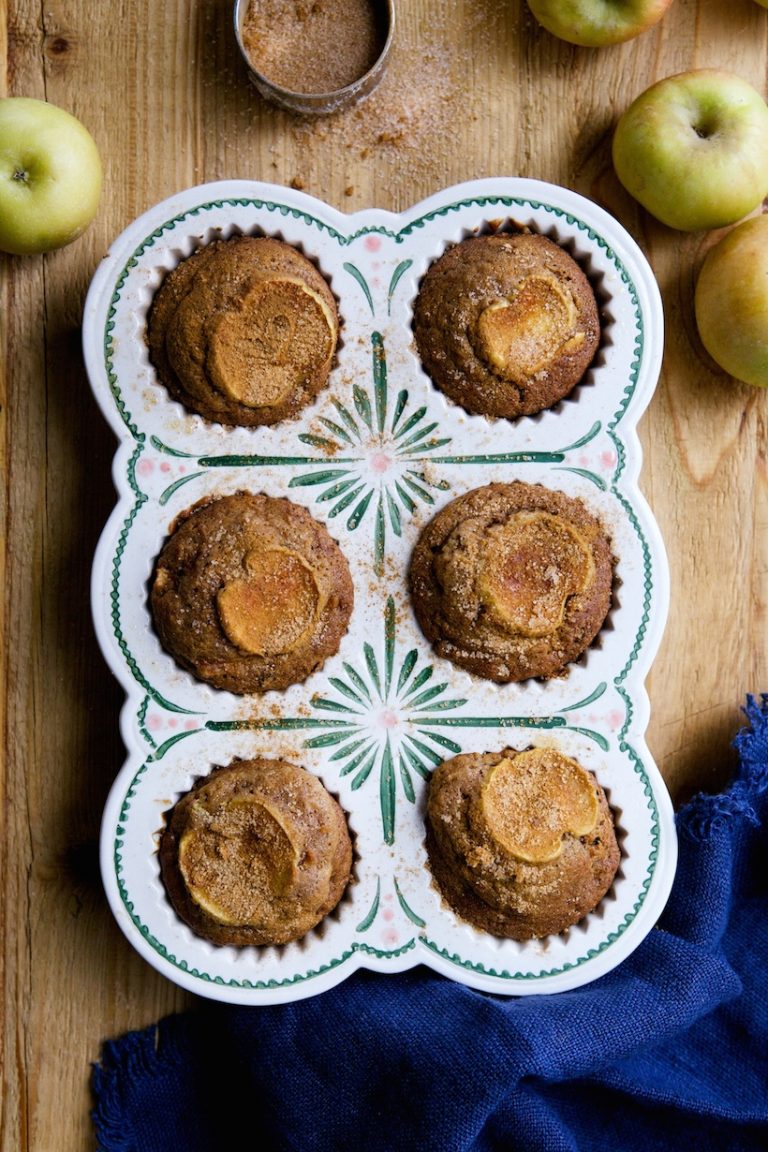 salted caramel apple muffins