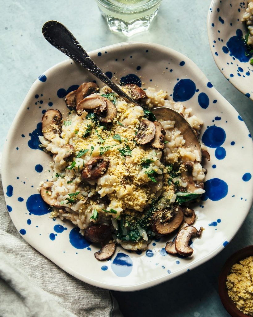 Easy Vegan Instant Pot Mushroom Risotto 