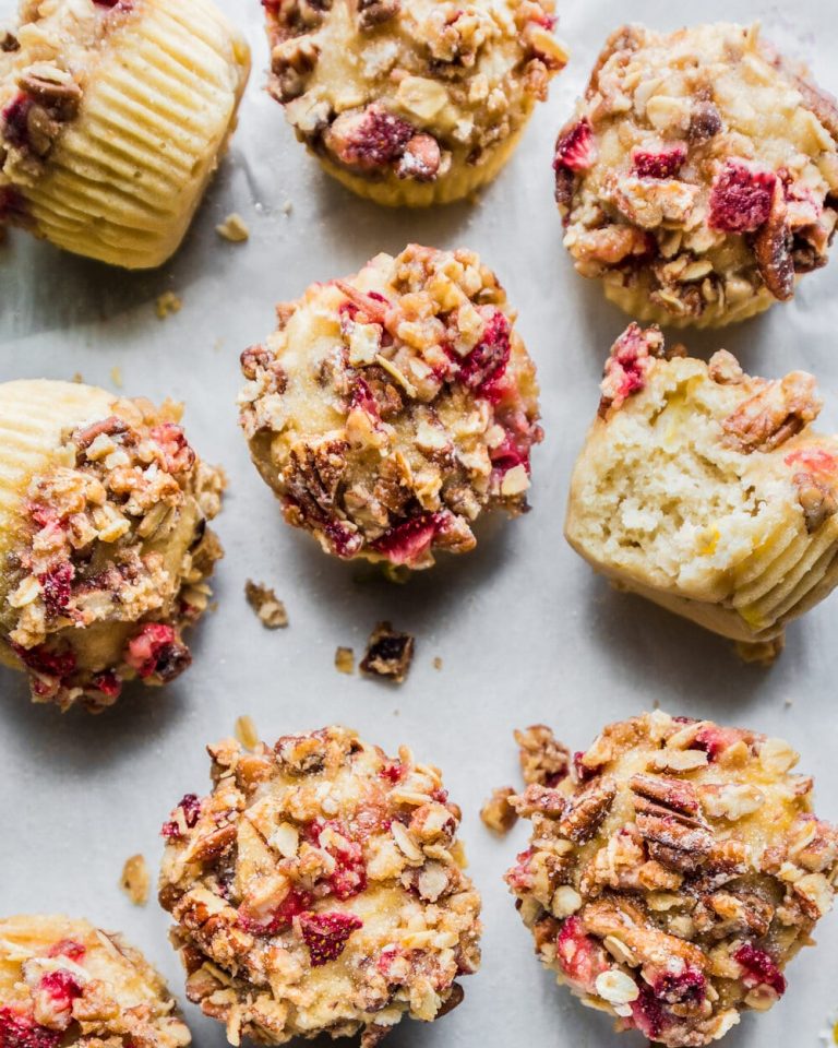 Vegan Strawberry Streusel Muffins from Rainbow Plant Life