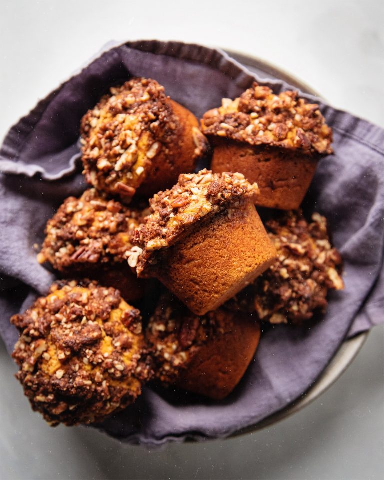 Vegan Sweet Potato Muffins with Pecan Streusel from The First Mess