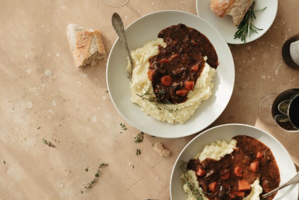 vegetarian coq au vin with lentils and potatoes 2