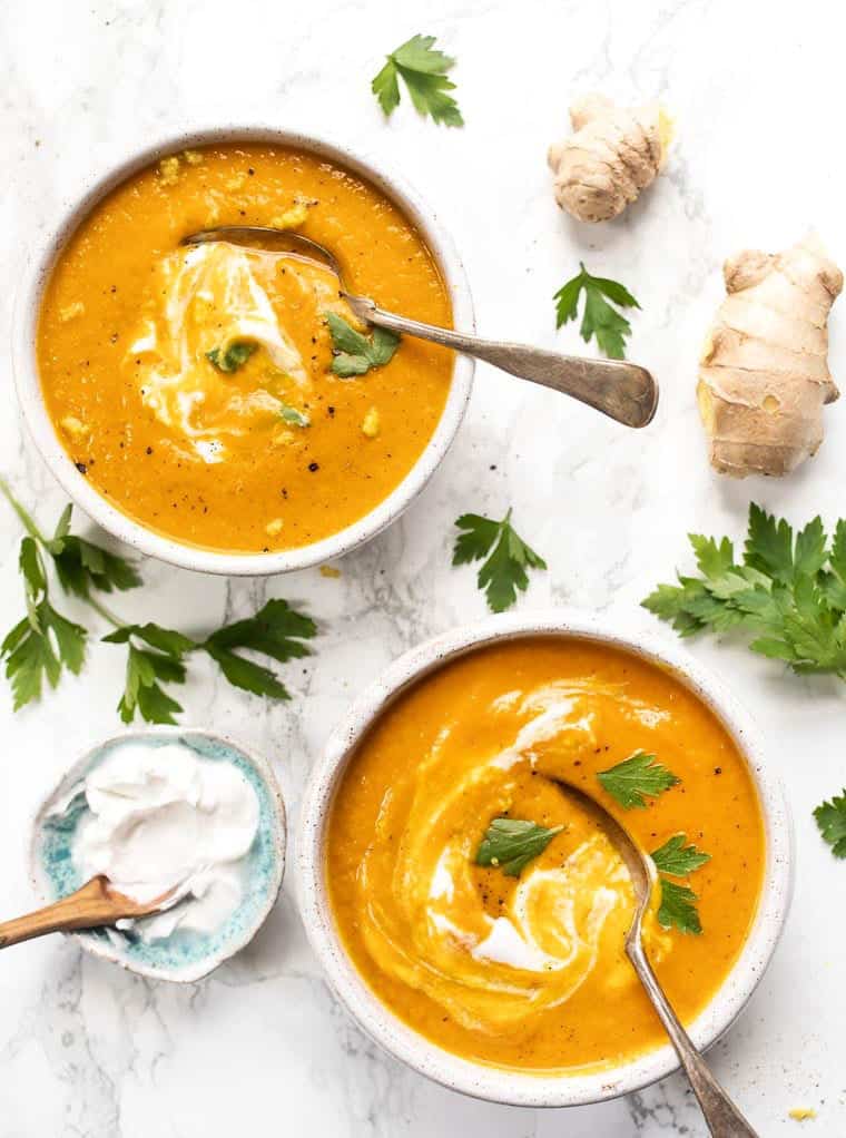 anti-inflammatory giner and turmeric carrot soup_turmeric recipes