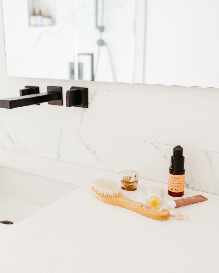 bathroom counter, stress breakout