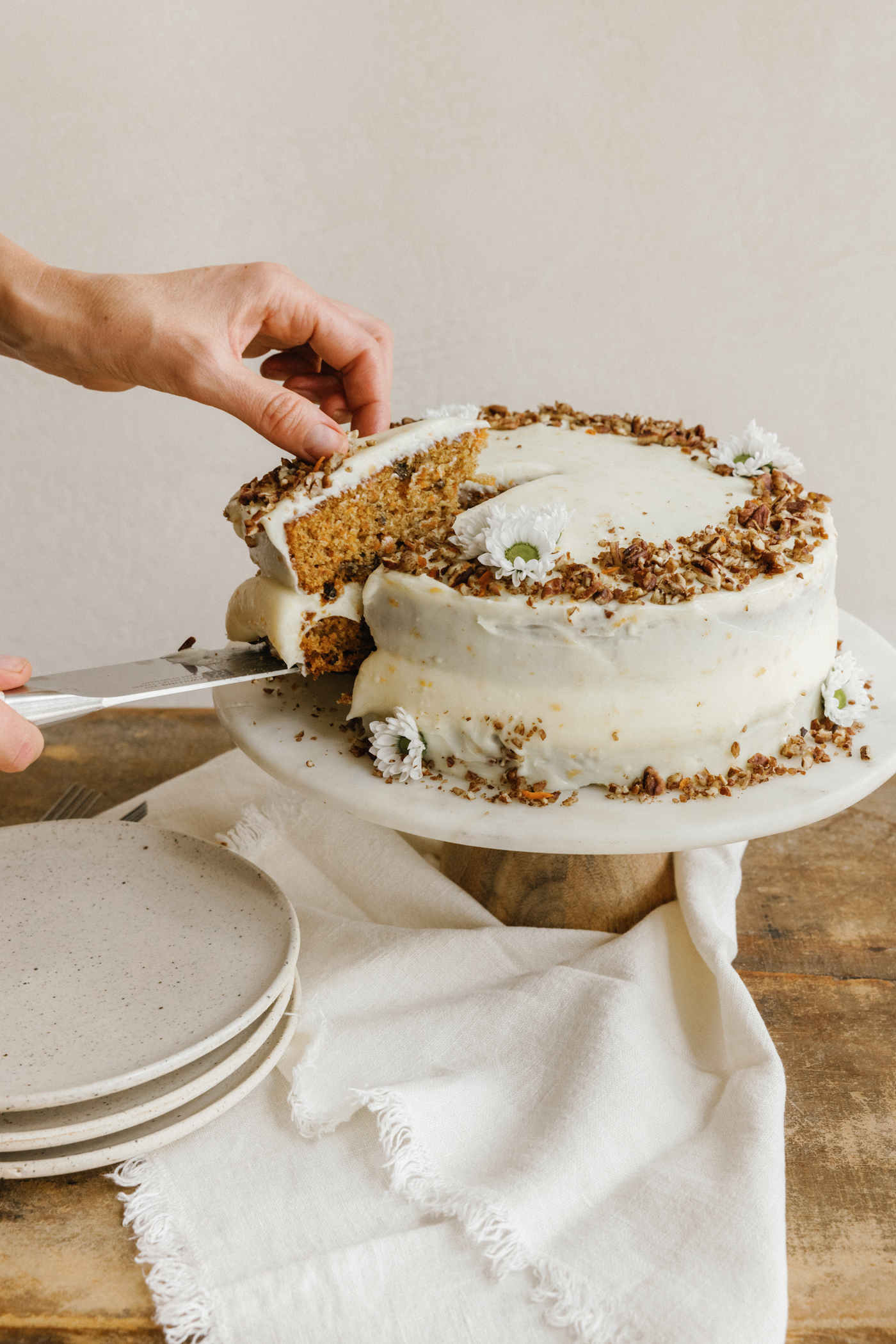 orange carrot cake with cream cheese frosting