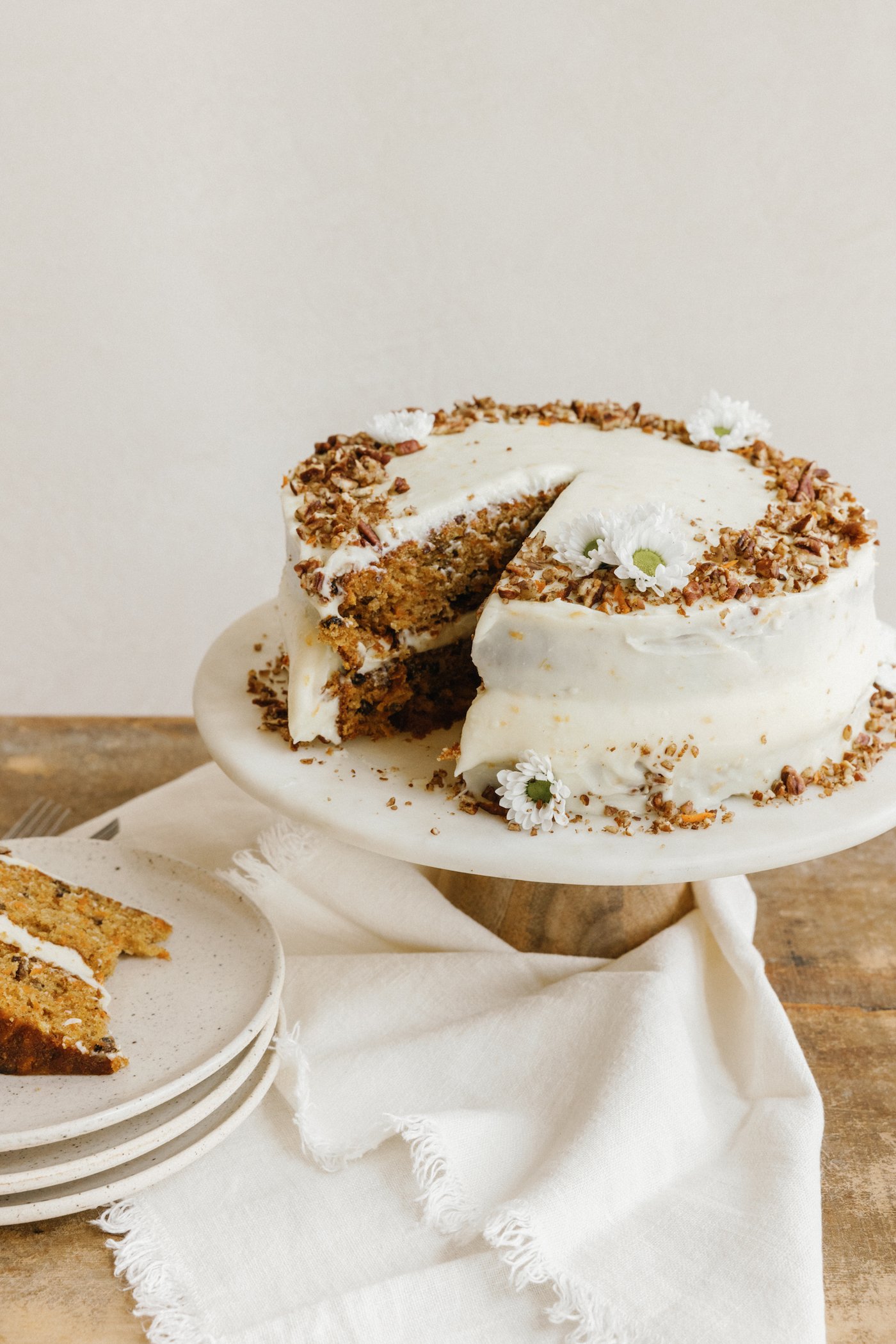 Carrot Cake with Hazelnuts and Orange | The Chestnut Candle