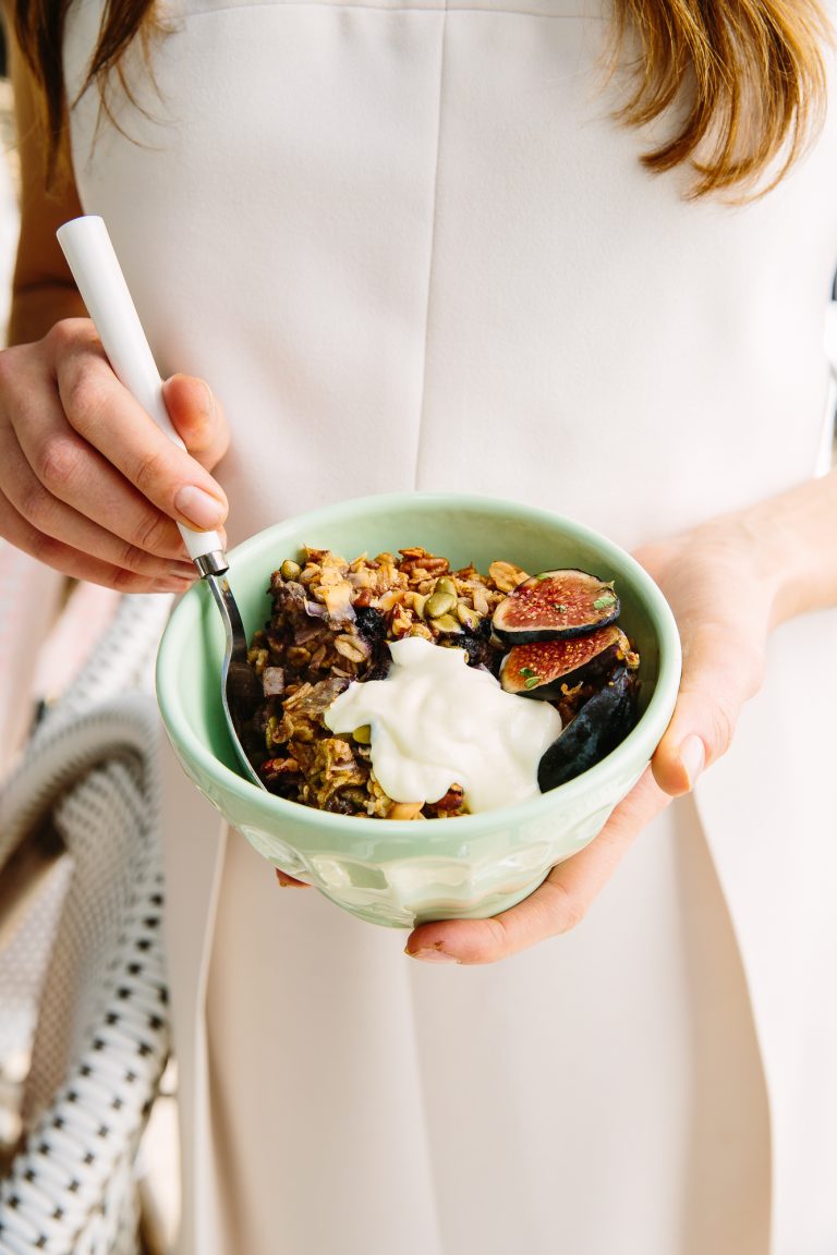 Baked Oatmeal with Coconut, Banana and Blueberries