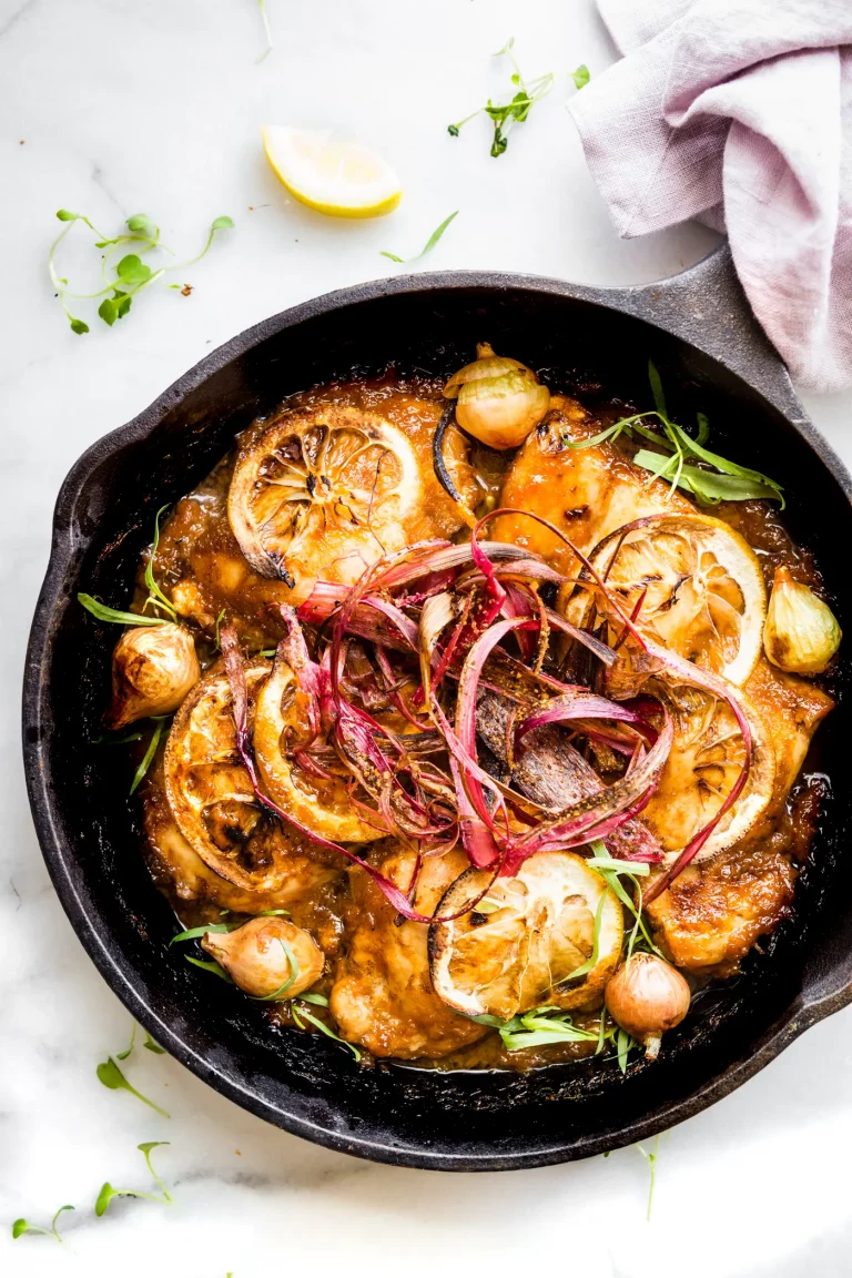 crispy rhubarb lemon chicken bake_how to use rhubarb