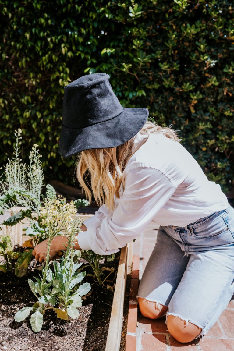 woman gardening