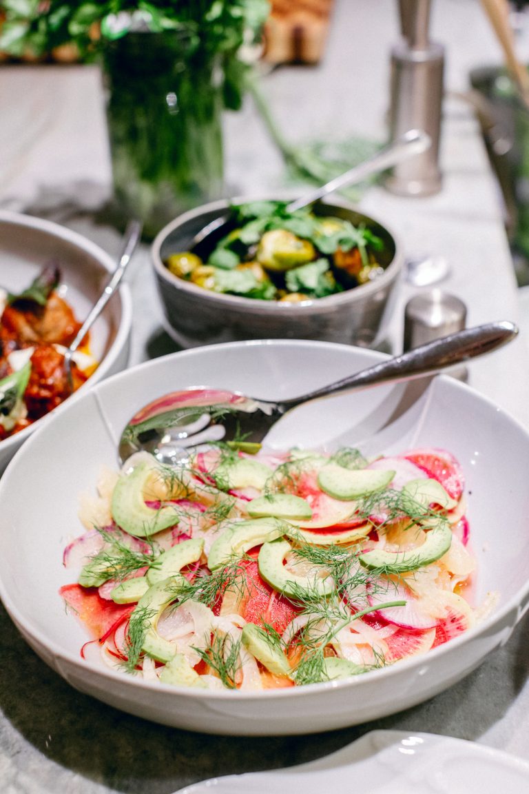 radish, fennel, and grapefruit salad