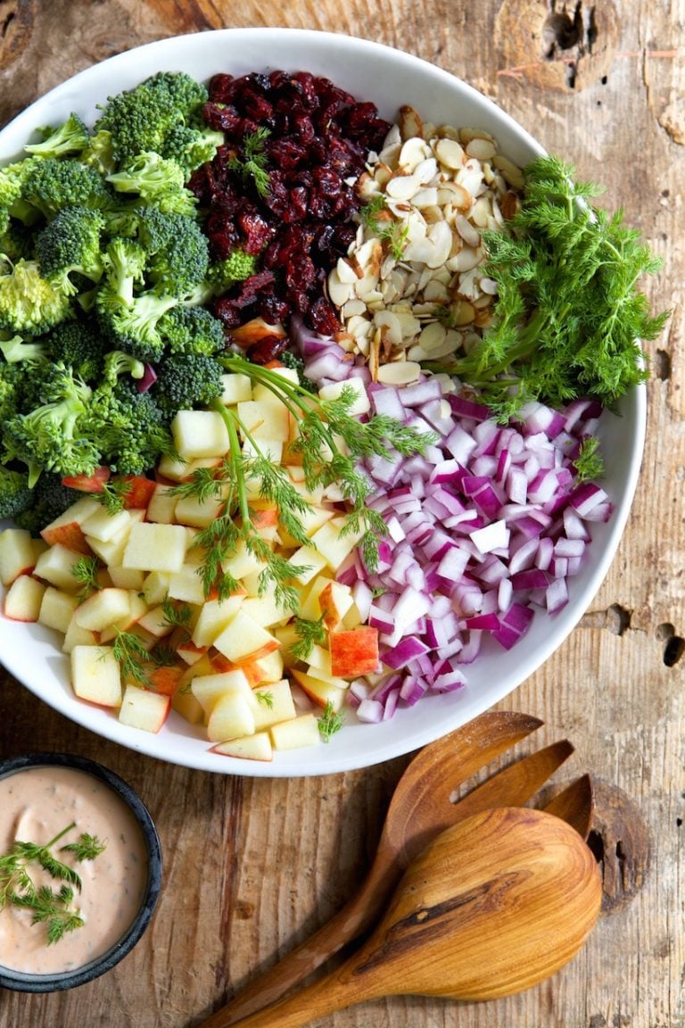 raw broccoli chopped salad