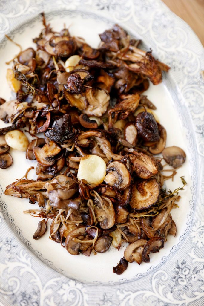 Roasted Mushrooms with Thyme and Smoked Salt_vegan easter recipes