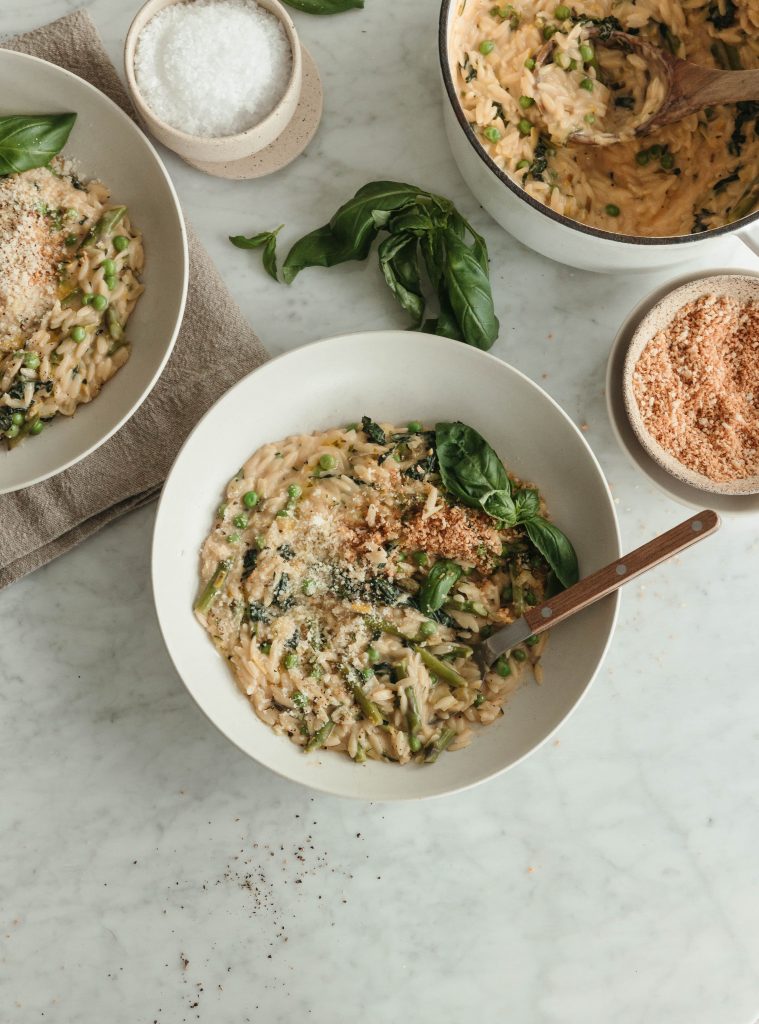 One Pot Parmesan Orzo for Spring