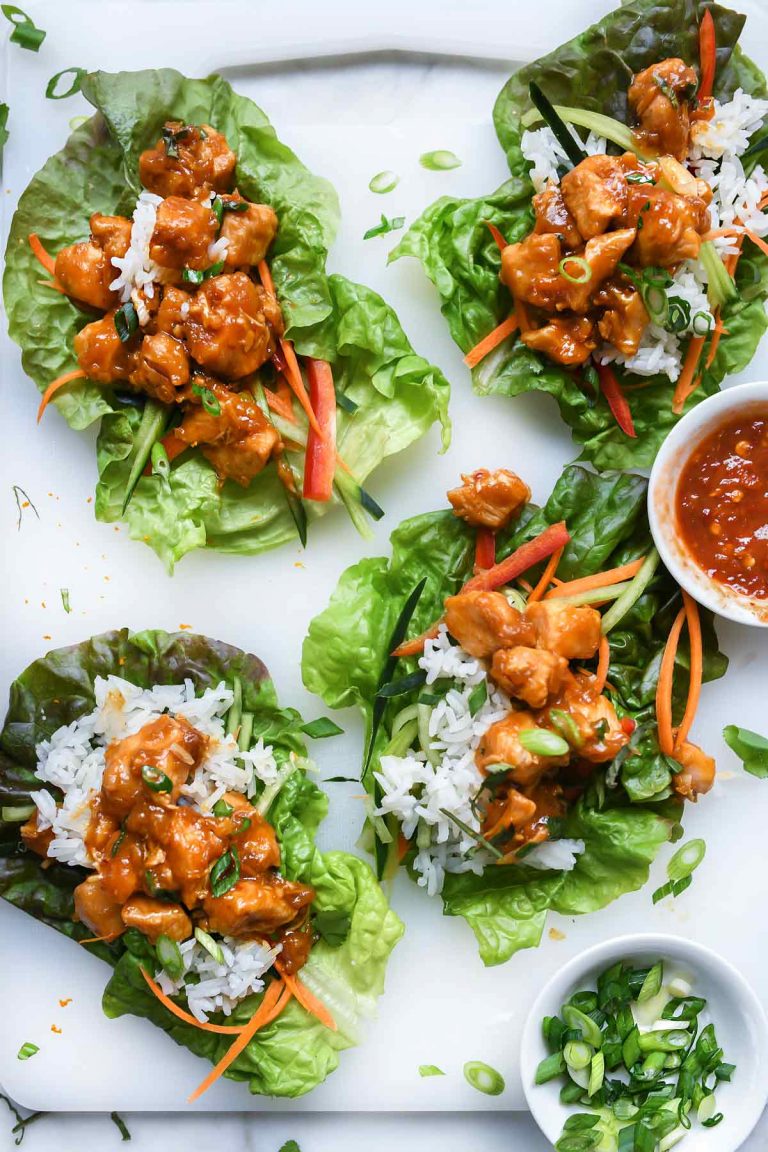 instant pot orange chicken lettuce wraps 