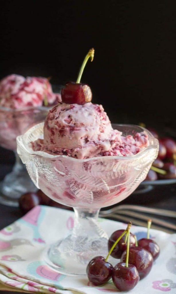 cherry ice cream_healthy ice cream recipes
