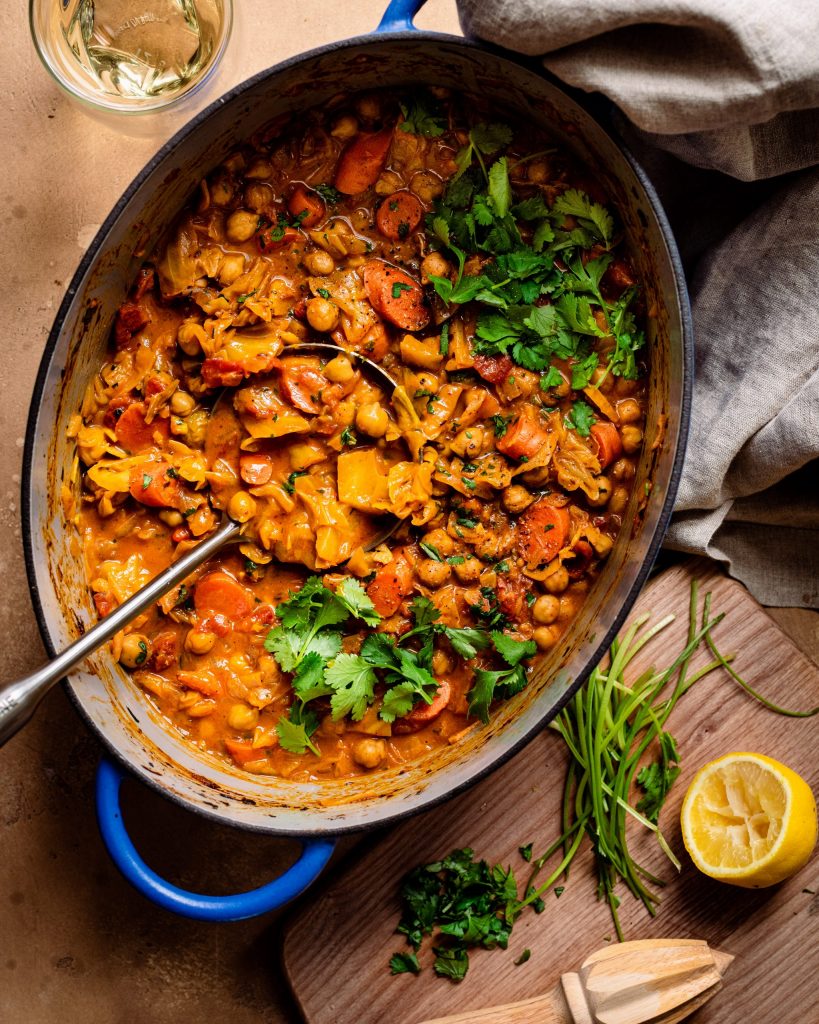 Braised Indian Chickpea Stew_vegan lunch ideas