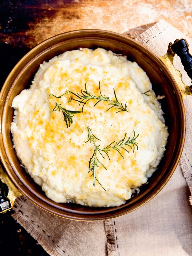 Faux Parmesan Cauliflower “Potatoes”