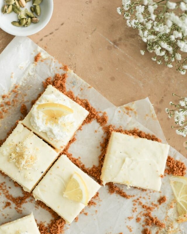 lemon-cardamon-no-bake-slices