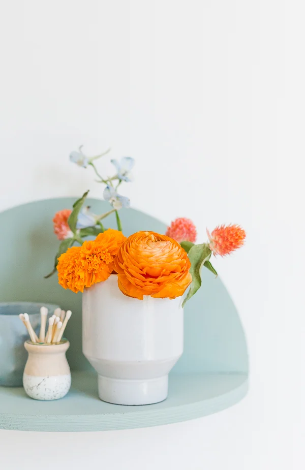 DIY Wood Half Circle Shelves