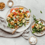 grapefruit avocado salad with golden beets, crispy chickpeas, and feta - easy healthy lunch_eat in a day blood sugar balance