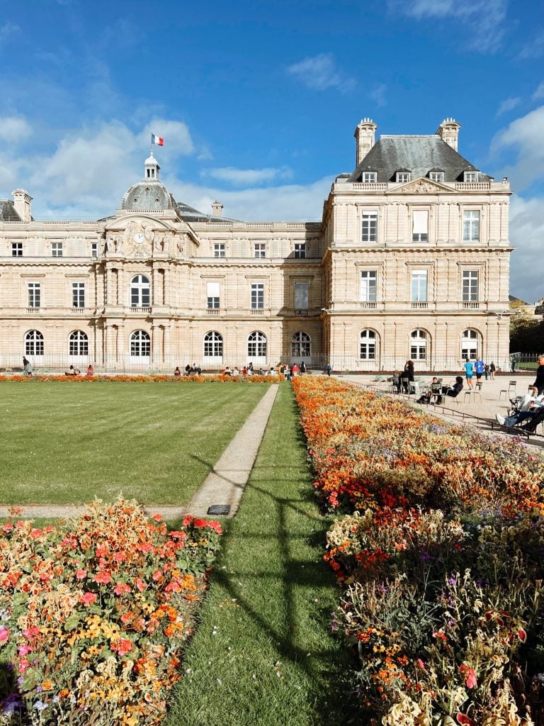 Gardens at the Jardin du Luxembourg in Paris.