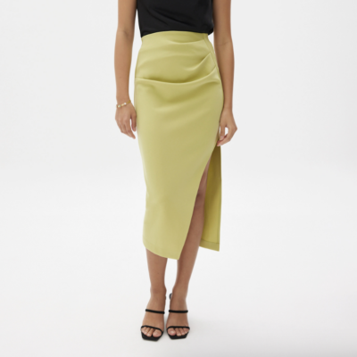 Love Bonito Divya Asymmetric Drape Midi Skirt