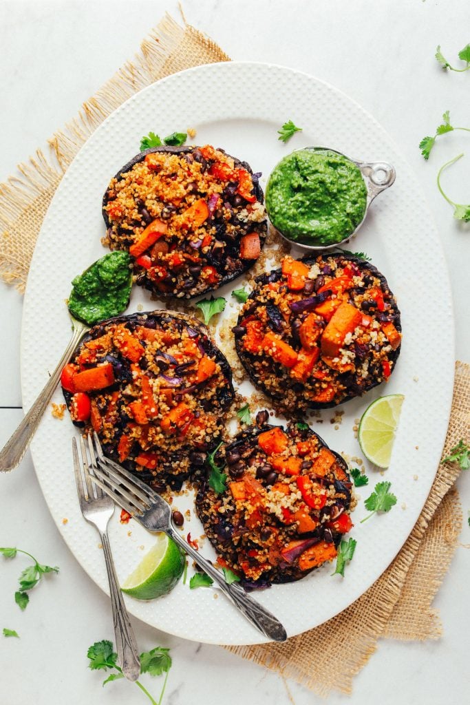 Quinoa and Vegetable Stuffed Portobello Mushrooms