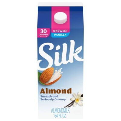 Silk unsweetened vanilla almond milk