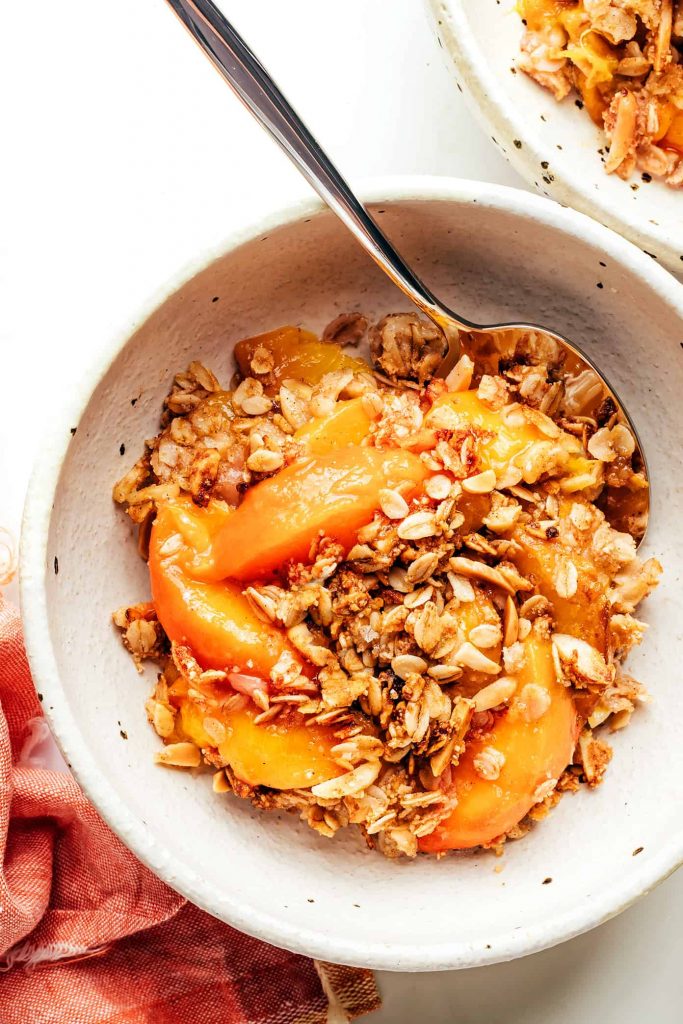 ginger peach crumble_peach recipes