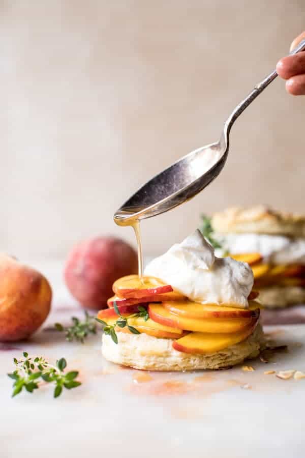 sweet peach thyme shortcakes_peach recipes