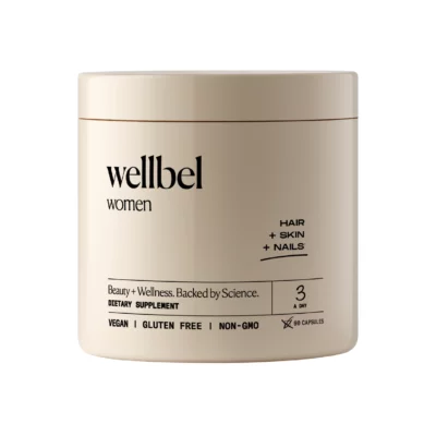 Wellbel Women Hair, skin and nail supplement bottle