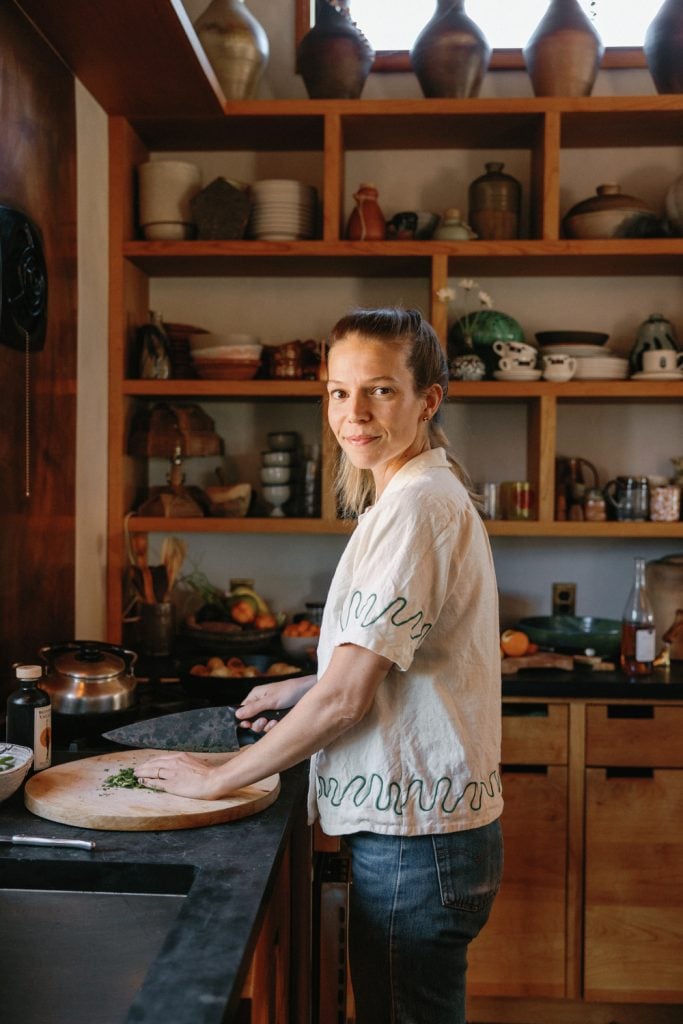 Alison Carrol cutting herbs_Italian salsa verde