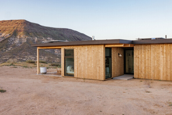 Exterior of Brandy Joy Smith's Joshua Tree cabins.