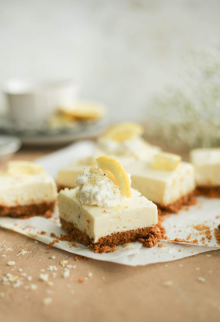no bake white chocolate lemon cardamom slices_beach picnic recipes