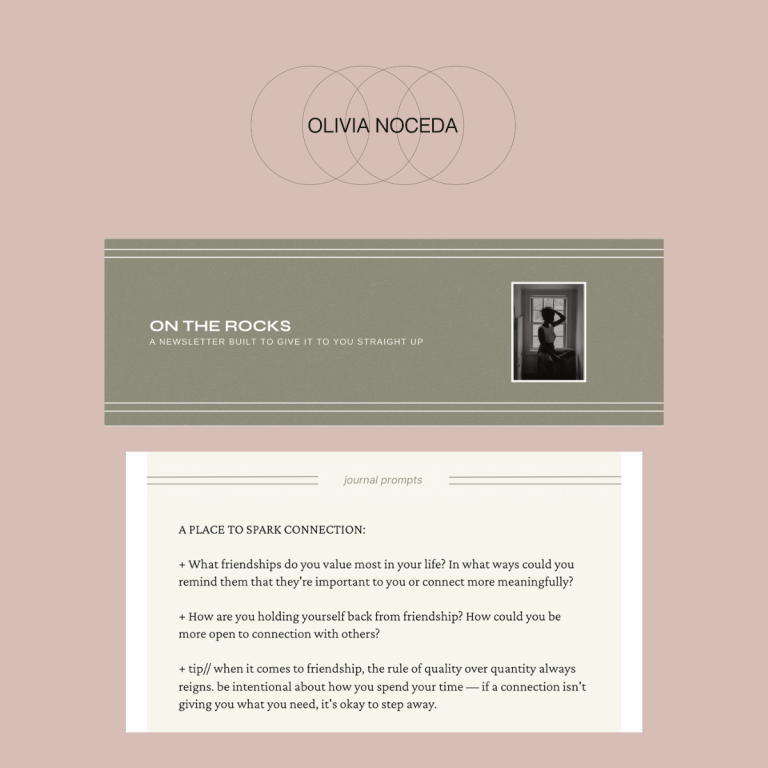 Olivia Noceda On the Rocks Newsletters para suscribirse