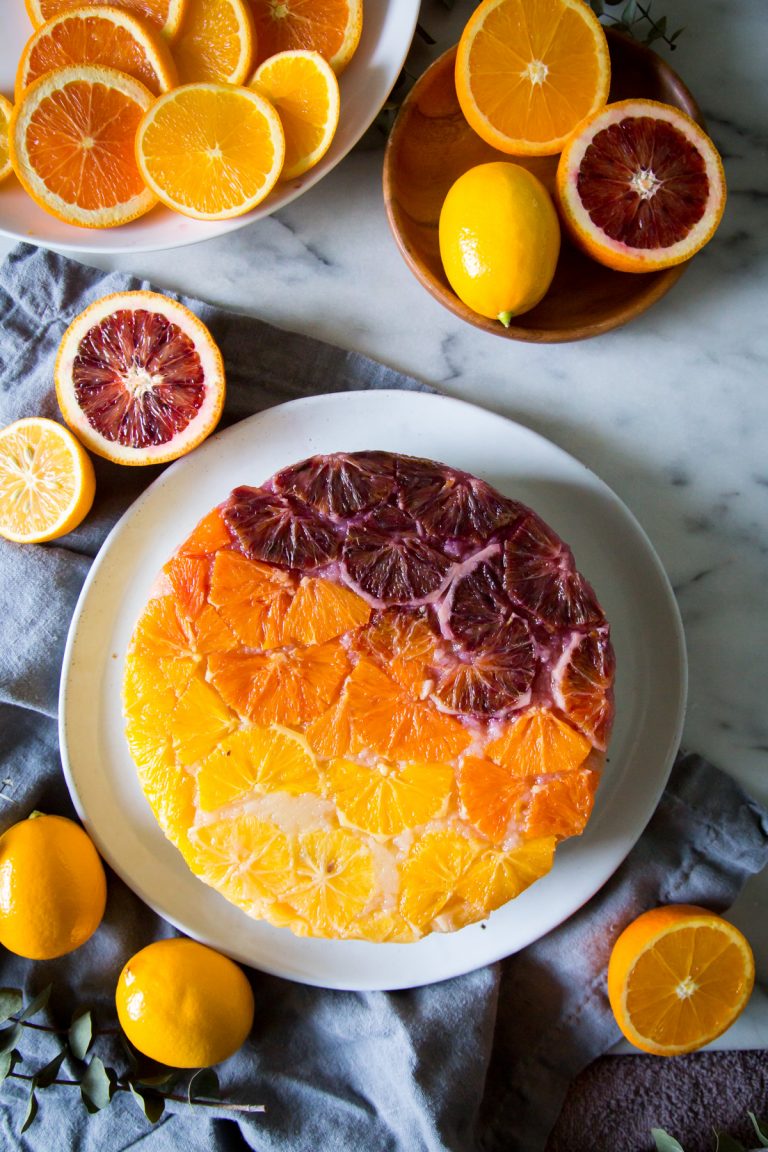 Ombré Citrus Upside Down Cake