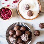 raspberry cocoa almond balls