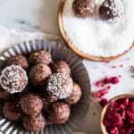 raspberry cocoa energy balls