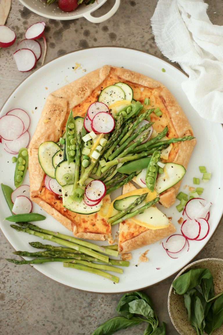 Ricotta and Cheddar Summer Vegetable Tart summer meals for a crowd.