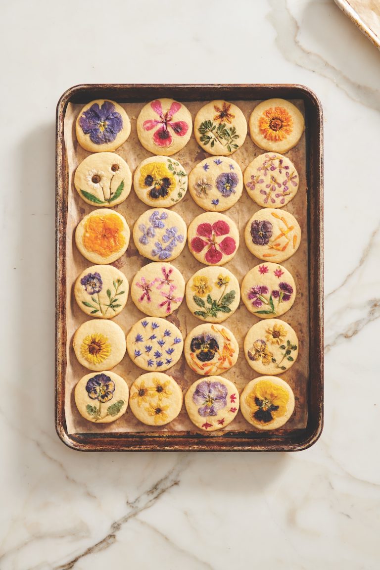 Flower-Pressed Shortbread Cookies
