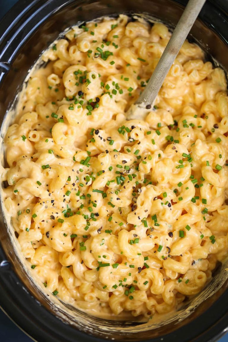 Slow Cooker Four Cheese Mac And Cheese From Damn Delicious