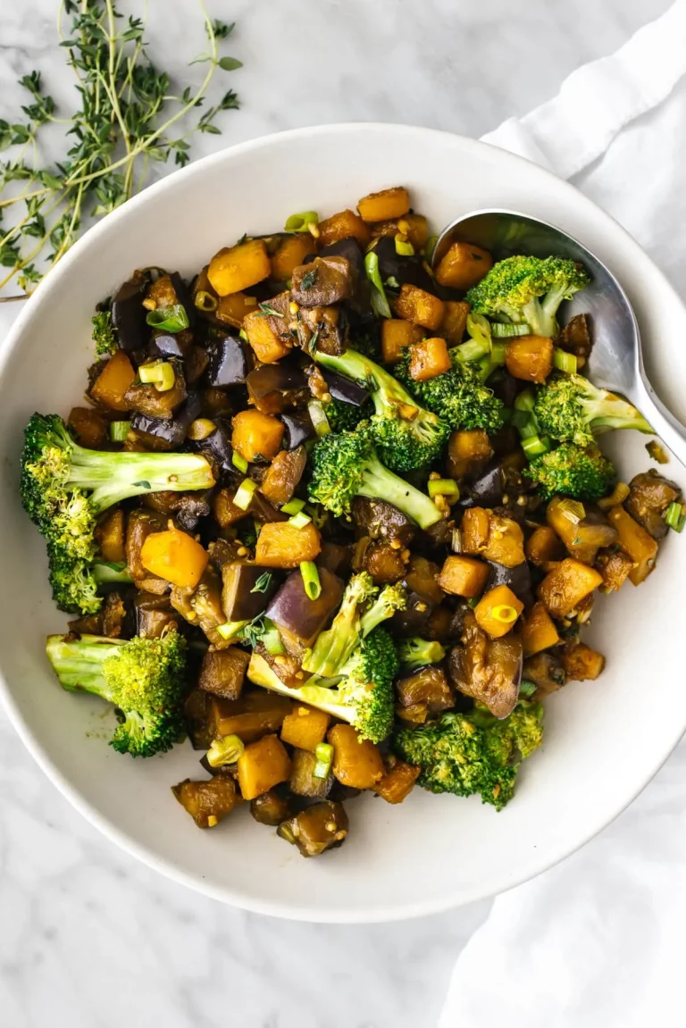 Stir-fried Butternut Pumpkin and Eggplant