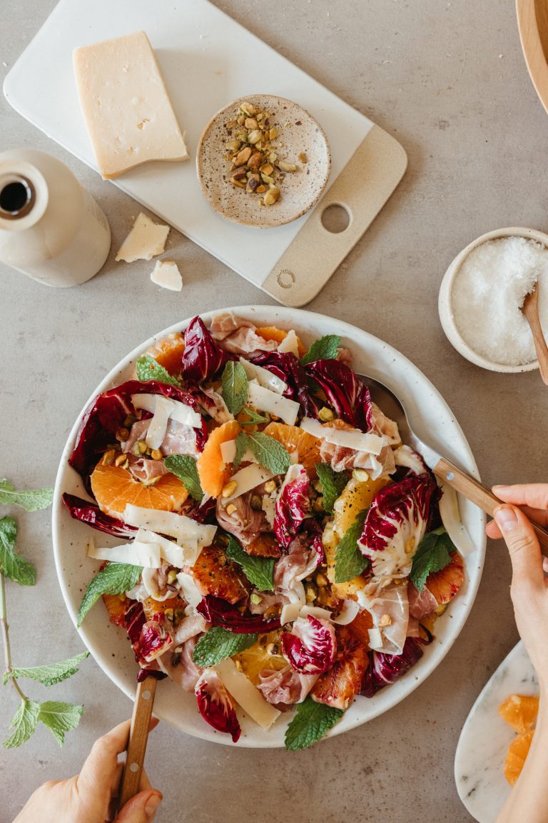 Radicchio, citrus and prosciutto salad.