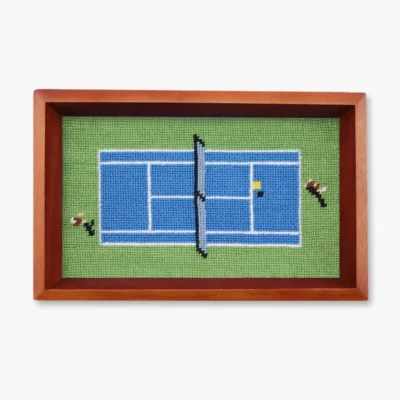 Smathers and Branson Tennis Overhead Needlepoint Valet Tray