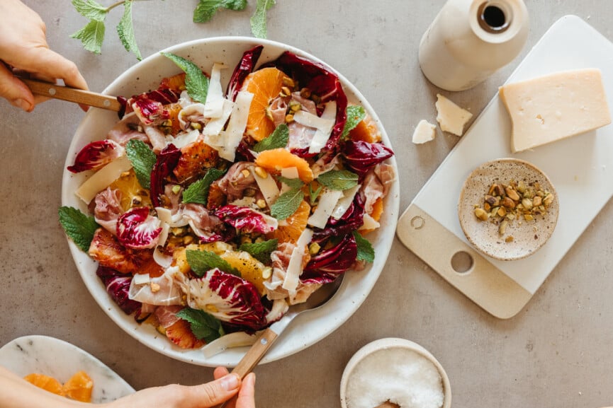 Bitter Greens, Citrus, and Prosciutto Salad