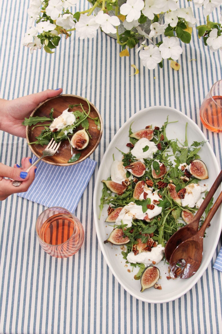 arugula, fit, and burrata salad_easy summer salads