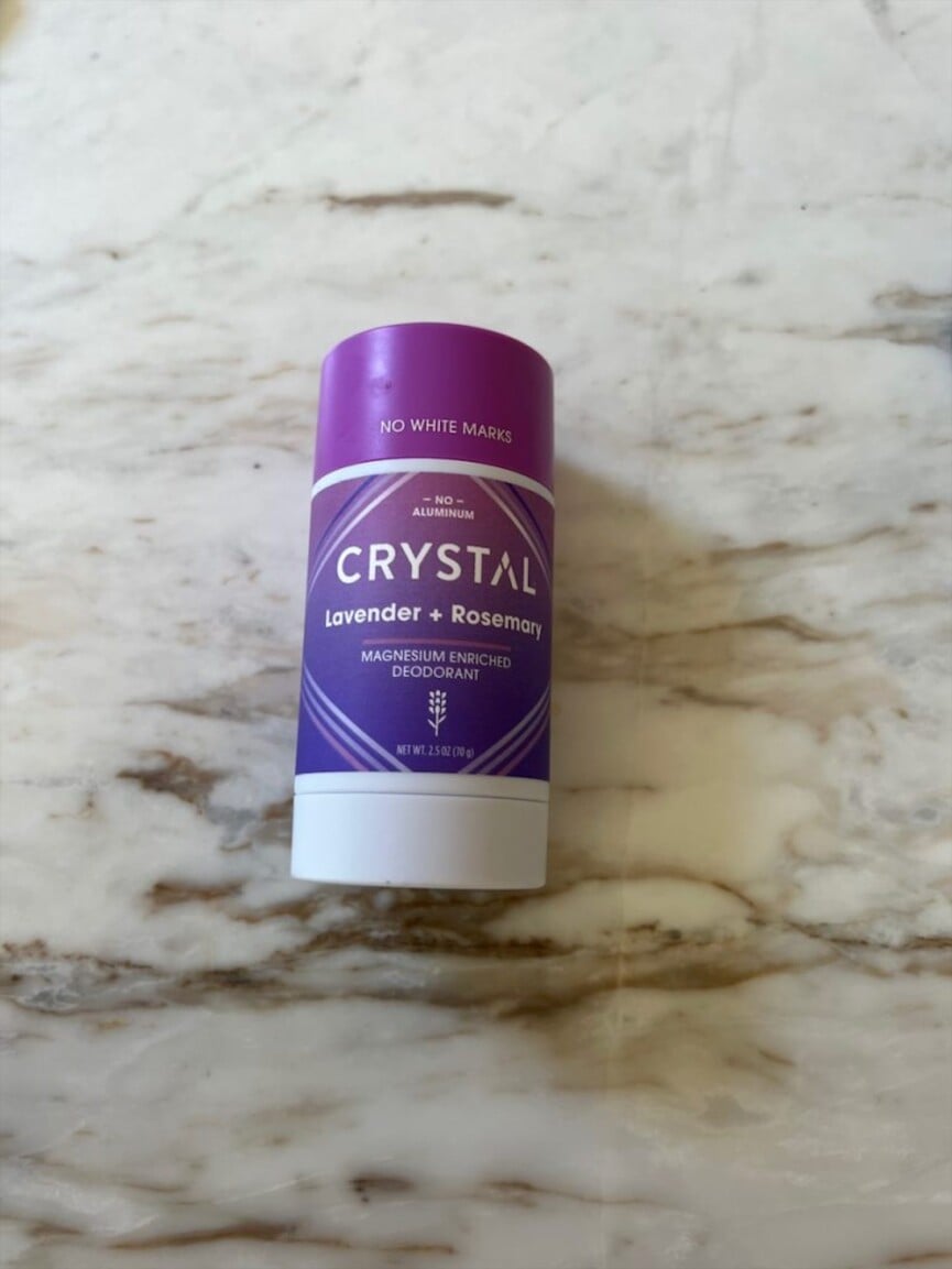 Crystal magnesium natural deodorant.