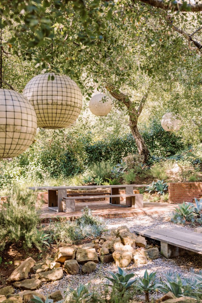 backyard dining area